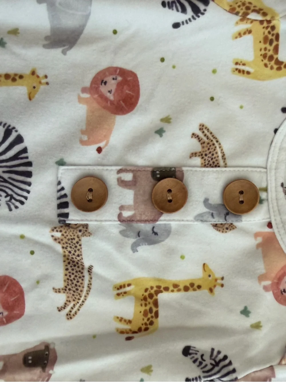 Caden Lane Baby White Animal Print Gown and Hat